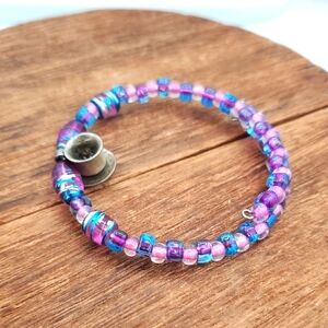 Alice In Wonderland Sterling Silver Cup Wrap Bracelet B3002